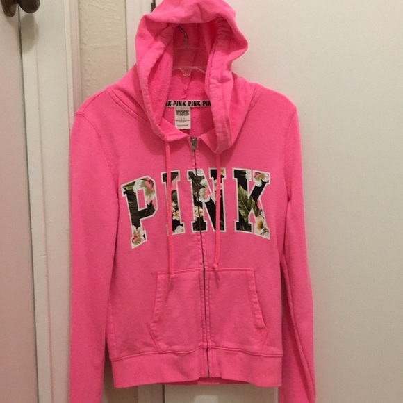 PINK Victoria's Secret Tops - VS Pink Tropical Perfect Full ZIP hoodie